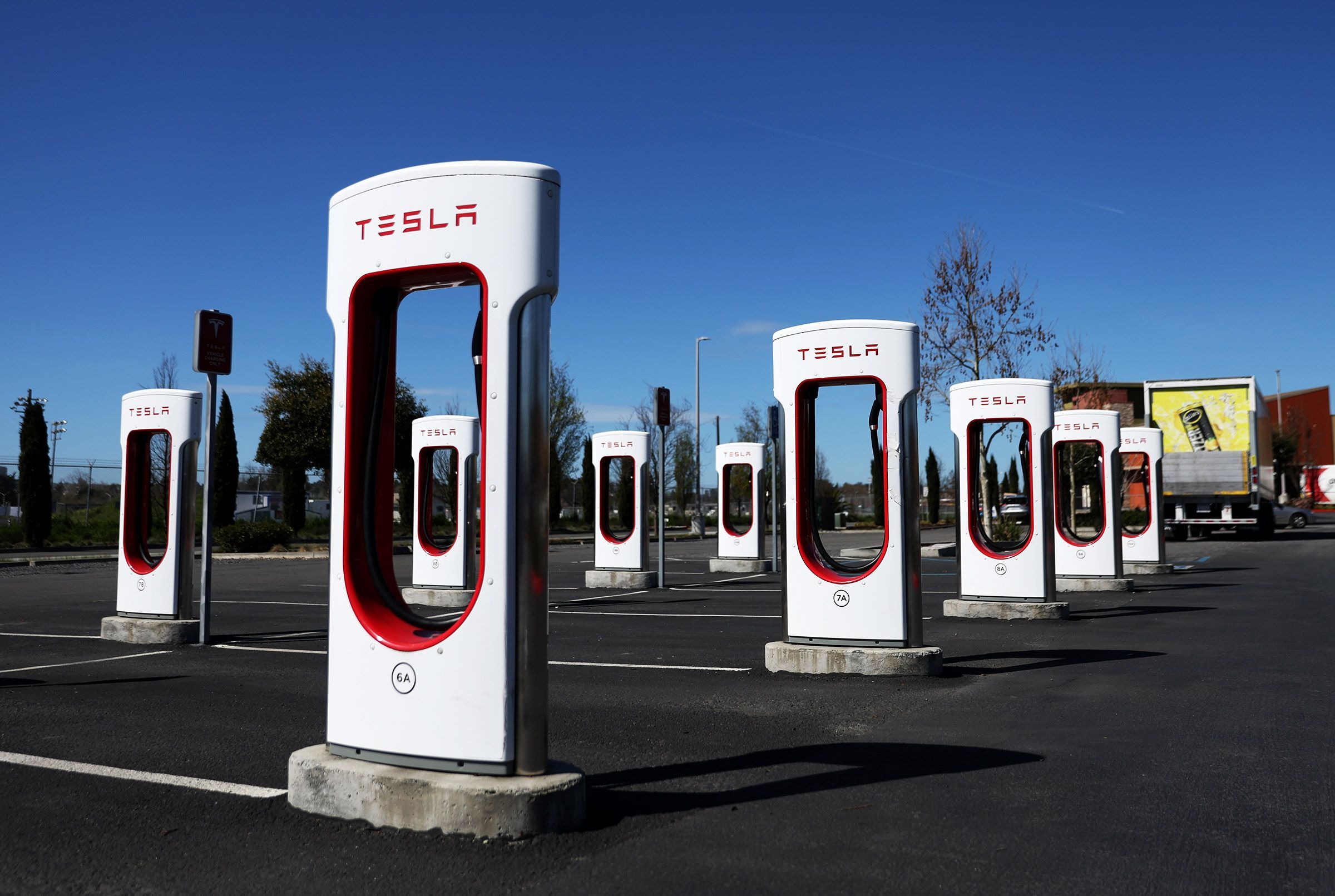 Tesla Supercharger Mapa
