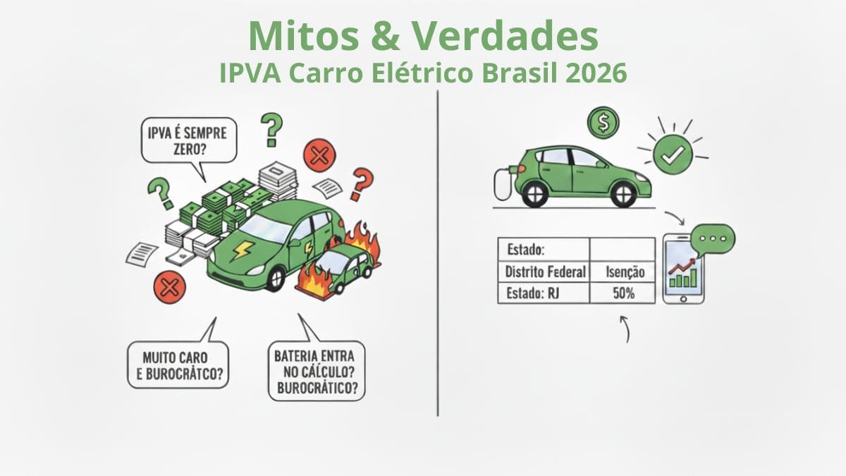 Carro Elétrico Isenção de Imposto 2026: Guia Completo por Estado e Categoria