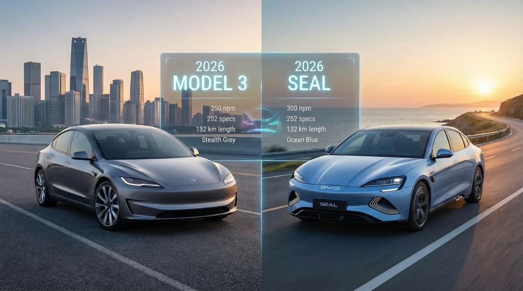 BYD Seal vs Tesla Model 3 2026: Comparativo Brasil - Preço, Autonomia e Desempenho BYD Seal vs Tesla Model 3 2026: Comparativo Brasil - Preço, Autonomia e Desempenho